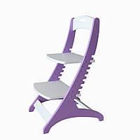 Зростаючий стілець Монтессорі Voltronic - Elite Бузковий + Білий (ФАНЕРА)