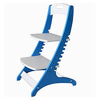 Зростаючий стілець Монтессорі Voltronic - Elite Синій + Білий (ФАНЕРА)