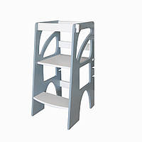 Вежа помічник Монтессорі зростаюча Voltronic - Tower Сіра+Біла (ФАНЕРА)