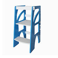 Вежа помічник Монтессорі зростаюча Voltronic - Tower Синя+Біла (ФАНЕРА)