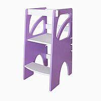 Вежа помічник Монтессорі зростаюча Voltronic - Tower Бузкова+Біла (ФАНЕРА)