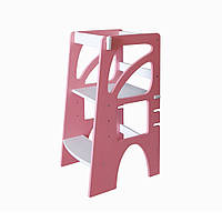 Вежа помічник Монтессорі зростаюча Voltronic - Tower Розова+Біла (ФАНЕРА)