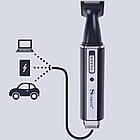 Тример для носа 3 насадки, від USB, 3 Вт, SURKER SK-118 / Тример для волосся в носі / Тример для вух, фото 7