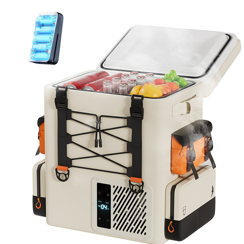 Акумуляторний холодильник-рюкзак Litheli 16л, живлення від павербанку (УМБ Litheli Power Bank 20000 mAh, 45 W в комплекті), фото 1