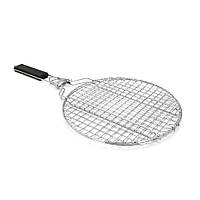 Решітка-гриль кругла, зі знімною ручкою, 28x28cm, ручка 27cm