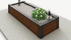 Одинарна обрешітка на могилу із натуральної деревини (модрини), висота 30 см