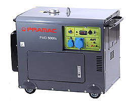 Генератор дизельний PARMAC PMD5000s, 5KW, 50HZ, 19.6A, 96dB, AVR, STARTER, 230 V, об'єм 14,5 л, витрата 1,28 л/год, 910*518*682mm, 165 кг