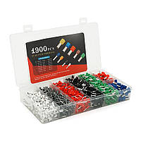Набір клем/наконечників 1900шт (E0508w-500, E7508g-400, E1008r-350, E1508bl-300, E2508b-300, E4009g-60, E6012r-40)