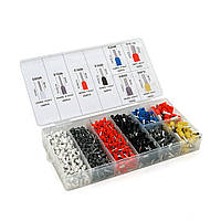 Набір клем/наконечників 1800шт (E0508w-500, E7508g-400, E1008r-350, E1508bl-300, E2508b-100, E4009g-70, E6012y-50, E1012-2