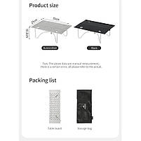 Складаний стіл Naturehike CNK2450JJ024, 31х21 см, алюміній, чорний, фото 2