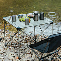 Складаний стіл Naturehike CNK2450JJ013, L, алюміній, сірий, фото 6