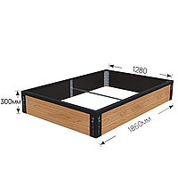 Подвійна обрешітка на могилу із натуральної деревини (модрини), висота 30 см