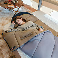 Спальник з капюшоном Naturehike Sunny Day PL02 U450 CNK2550WS028, (3,9°C), правий, коричнево-зелений, фото 9