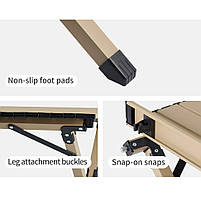 Складаний стіл Naturehike Simple Star T01 CNK2550JJ018, 89х60 см, вуглецева сталь, бежевий, фото 7