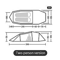 Намет двомісний Naturehike Opalus, UL, CNK2450WS036, темно-зелений, фото 10