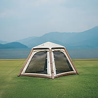 Намет чотиримісний автоматичний надувний із тентом Naturehike Ango CNK2550WS017, коричневий, фото 5