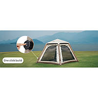 Намет чотиримісний автоматичний надувний із тентом Naturehike Ango CNK2550WS017, коричневий, фото 10