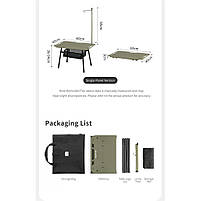 Складаний стіл Naturehike CNK2450JJ025, 60х40 см, алюміній, чорний, фото 7