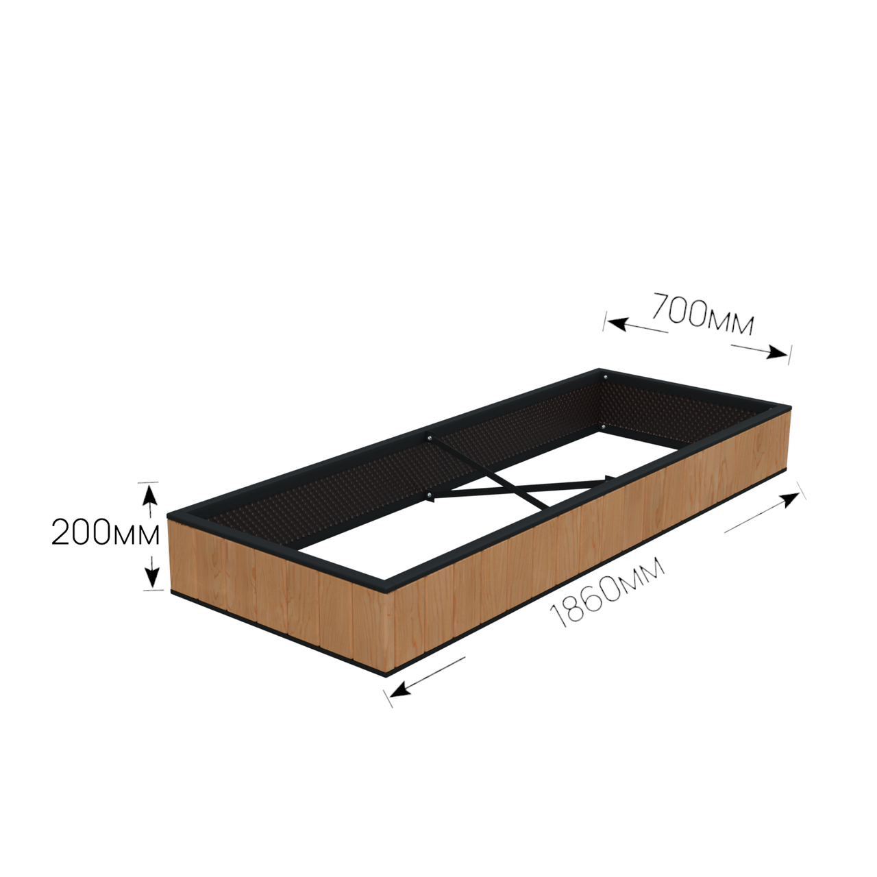 Обрешітка на могилу із натуральної деревини (модрини), висота 20 см, фото 1