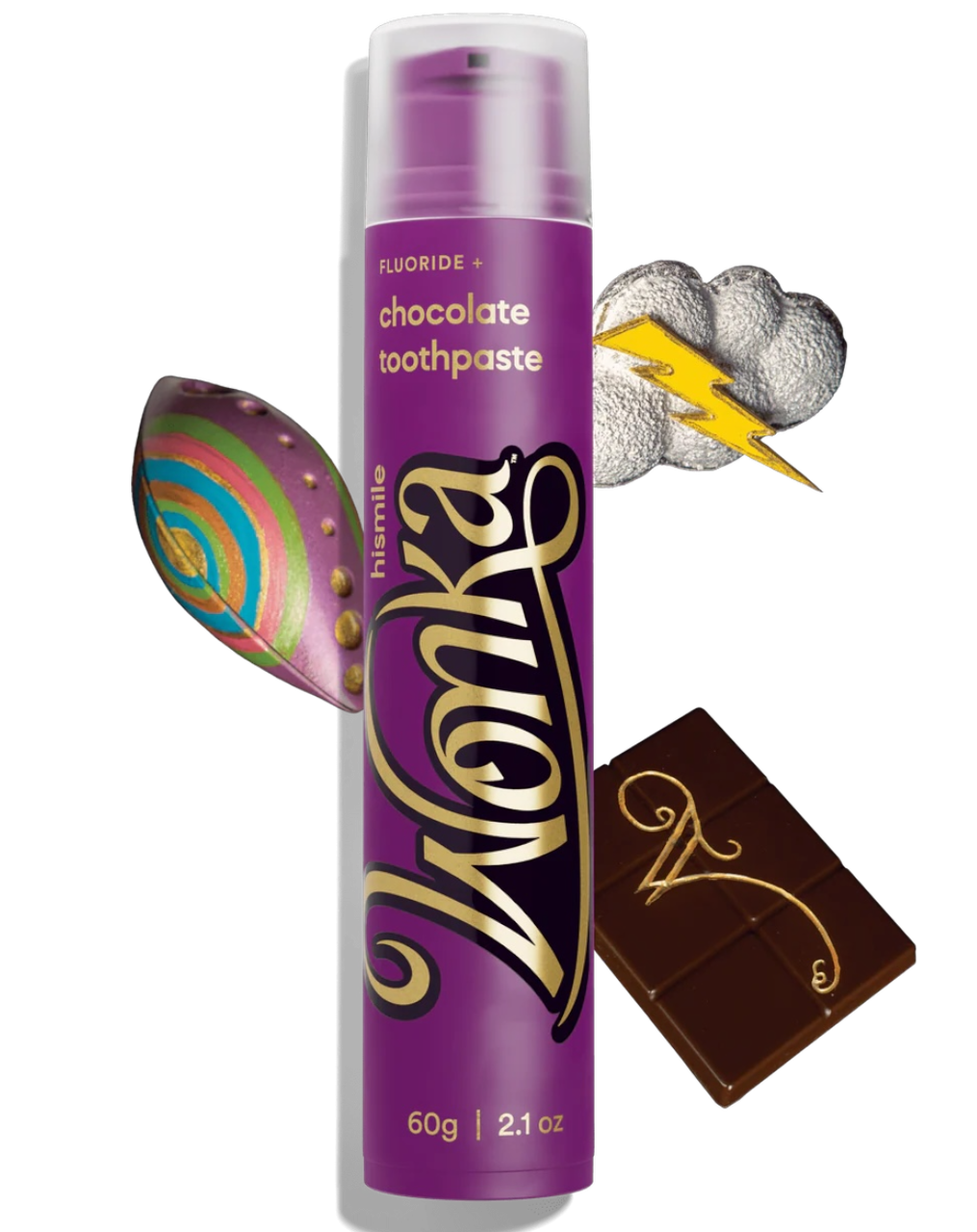 Зубна паста зі смаком шоколаду HiSmile  Wonka Chocolate Toothpaste, фото 1