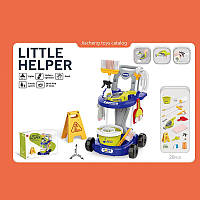 Набір для прибирання 667-68 (12) пилосос на батарейках, світловий датчик, відро, швабра, мітла, щітки, знак попередження, в