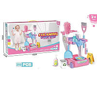 Набір для прибирання 688-4 (12) 20 предметів, віник, швабра, розпилювач, совок, щітка, в коробці