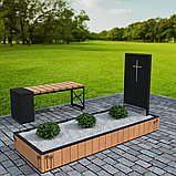 Обрешітка на могилу із деревини (модрини), висота 20 см, фото 2