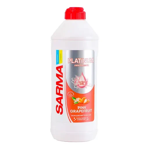 Гель для миття посуду Sarma Platinum Рожевий грейпфрут 500 мл, фото 1