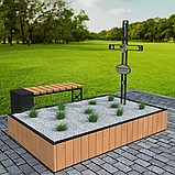 Надгробок подвійний на могилу із деревини (модрини), висота 30 см, фото 3