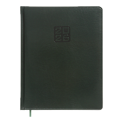 Щотижневик датов. 2026 BRAVO, A4, зелений, штуч. шкіра/поролон