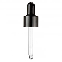 Піпетка косметична гладке кільце 10 мл — d18 мм (чорна)