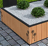 Обрешітка на могилу із деревини (модрини), висота 20 см, фото 3