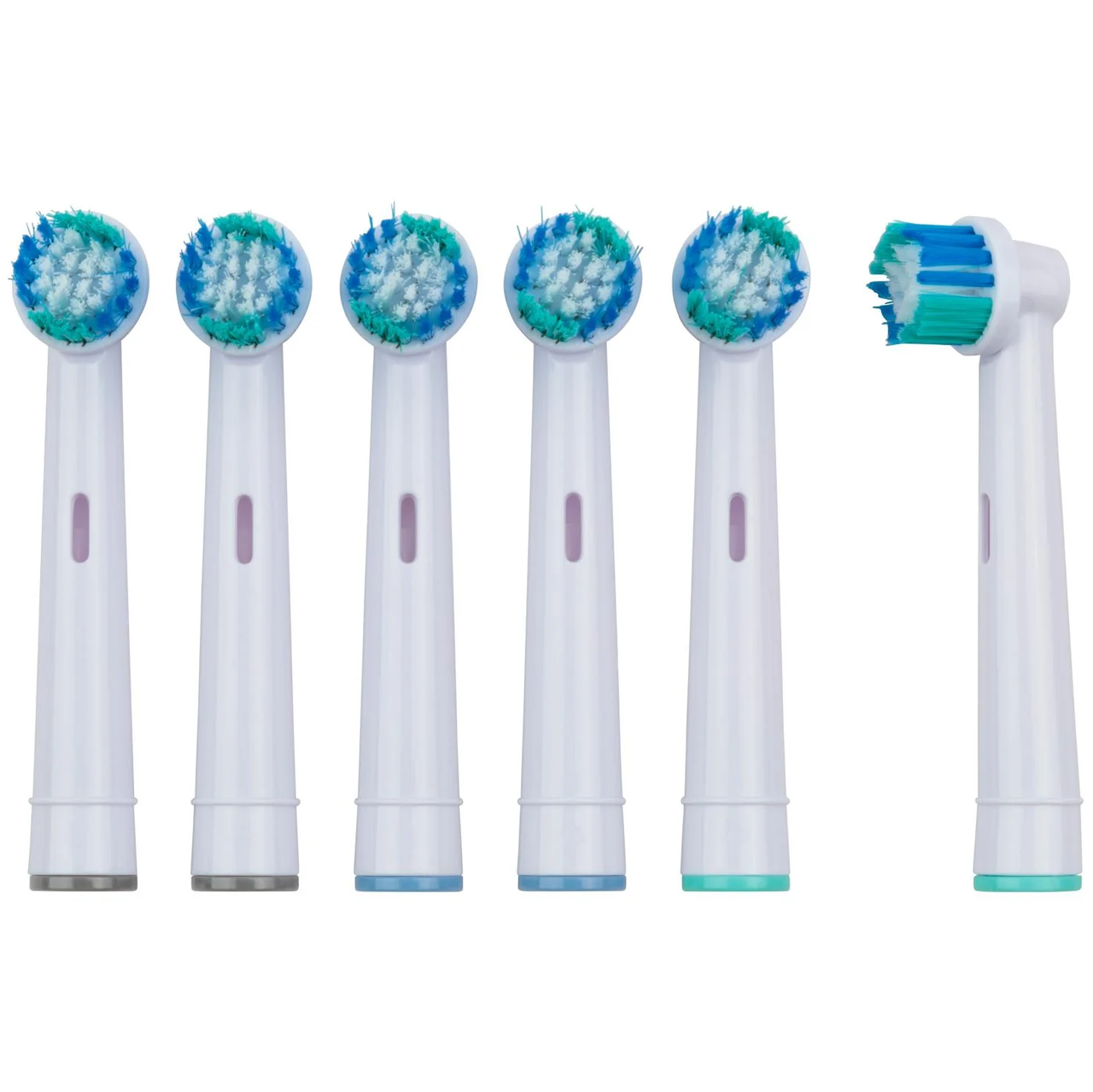 Змінні насадки для електричних зубних щіток 6 шт Nevadent сумісні з Oral-B NZK-6-A1, фото 1