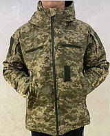 Зимова тактична куртка ріп - стоп з утепленням Omni-Heat з водовідштовхуючими вставками на ліктях та спині Піксель