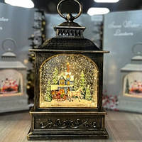 Світильник новорічний нічник Вінтажний ліхтар WDL-24072D з підсвіткою й музикою