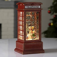 Світильник новорічний нічник Телефонна будка WDL-2102B з підсвіткою й музикою