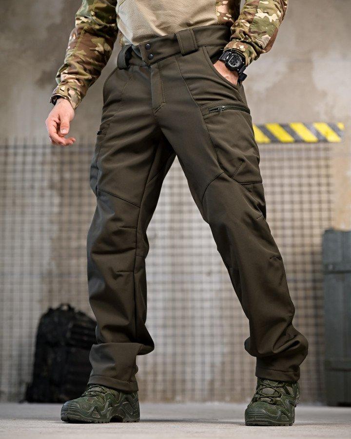 Тактичні штани софтшел DRAFT висока талія олива ВТ7616, фото 1