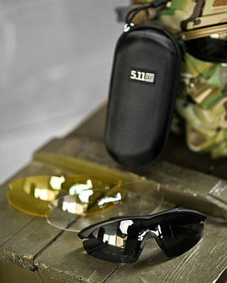 Тактичні окуляри 5.11 чорні НП5005