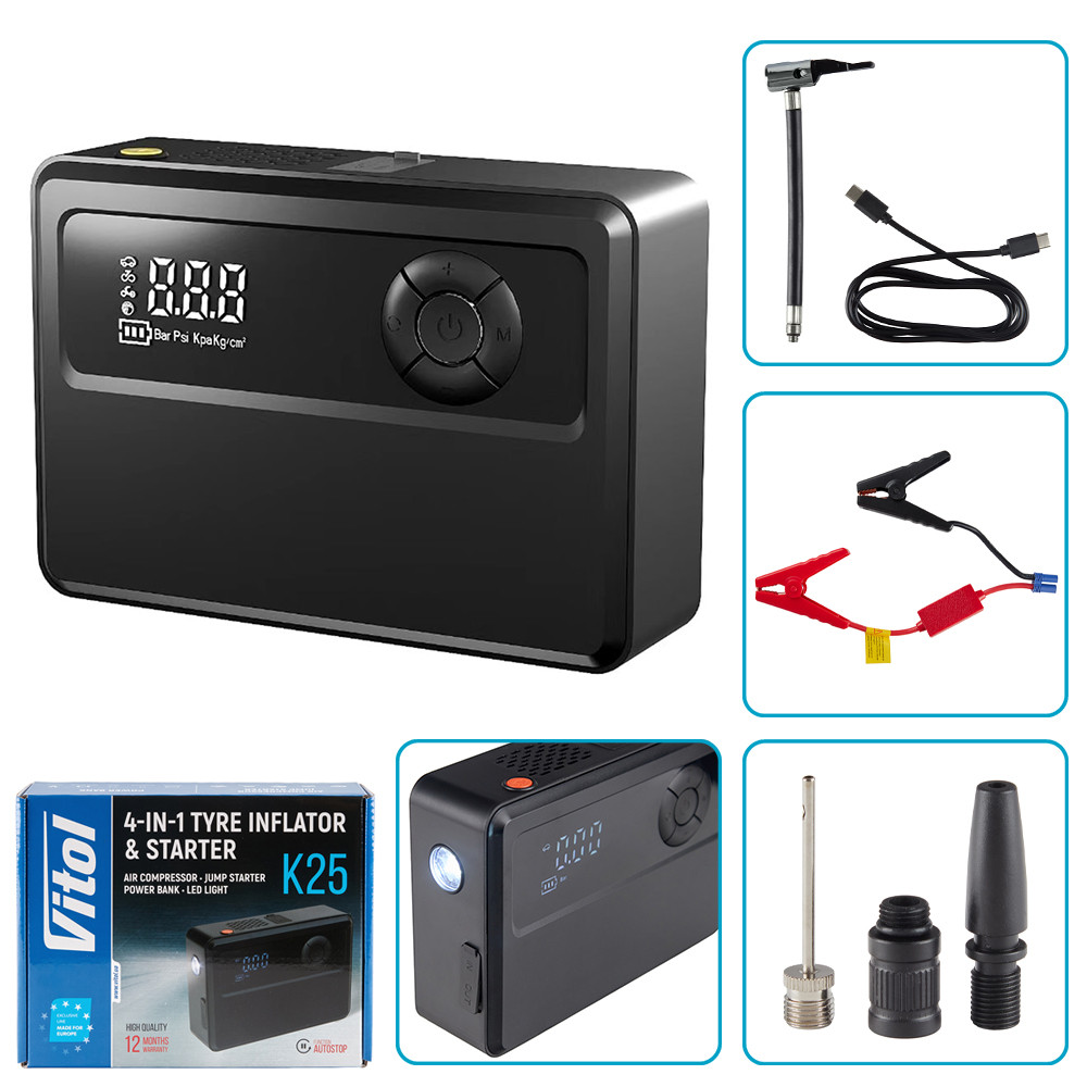 Компресор VITOL K-25 4in1/14.8V/22.2wh/6000mAh