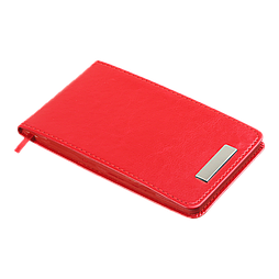 Щотижневик датов. 2026 кишеньк. SALERNO, 153*87, червоний, штуч. шкіра