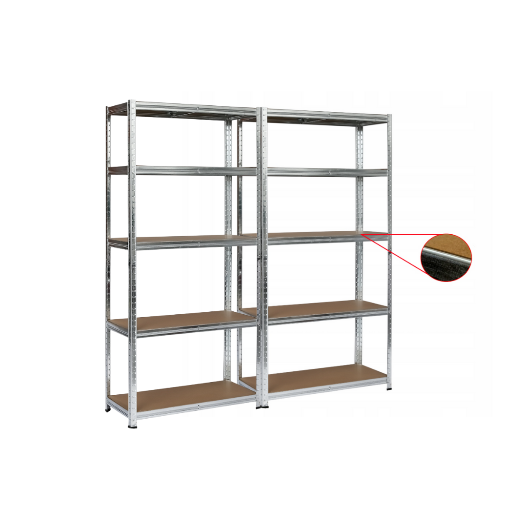 Набір із двох універсальних стелажів LEOBRO Premium 150 х 140 х 30 см, 175кг/полиця, 5 полиць (LB-R112Х2), фото 1