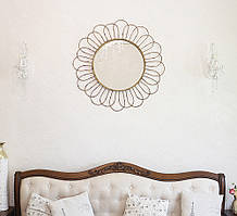 Настінне дзеркало Колесо зі скла та металу 82,5 см