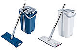 Набір 5л відро зі шваброю з відтискачем Scratch Cleaning Mop G3 Small швабра стрічка з відром для миття підлоги, фото 2