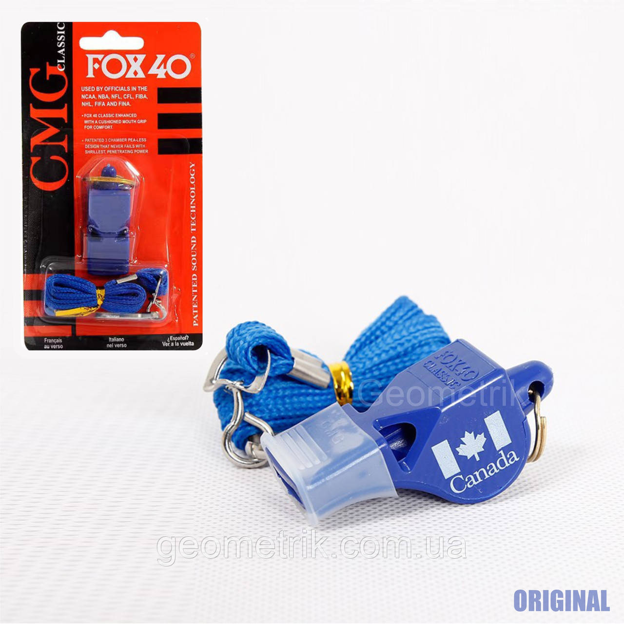 FOX 40 Classic CMG original - свисток для тренерів, арбітрів - blue, фото 1