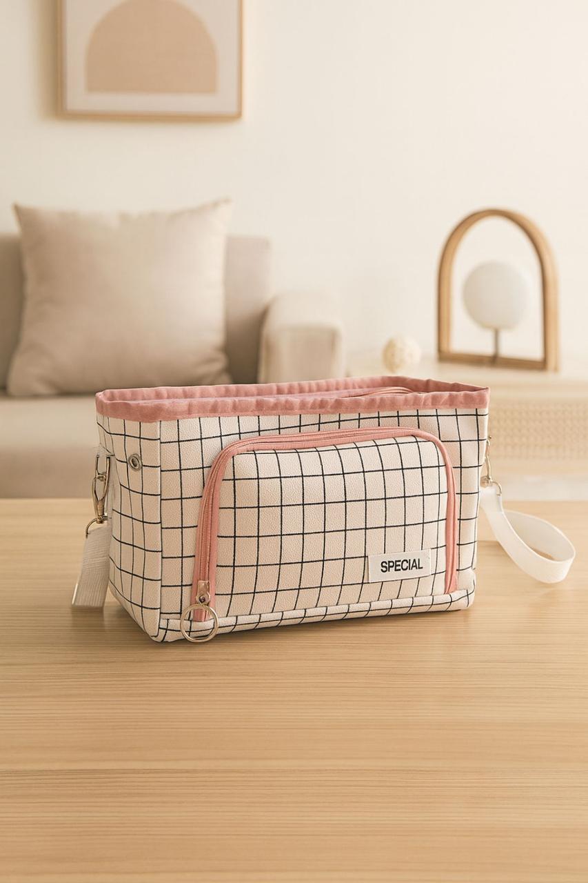 Пенал косметичка в карту Про Комод Special KEVIN&SASA CRAFTS 2 відділення 210*130*80 мм рожевий, фото 1