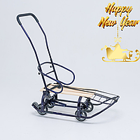 Санки-трансформер дитячі з колесами Патріот LUX 2026 колір: синій лак