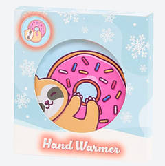 Грілка для рук дитяча багаторазова Лінивець з пончиком. Грілка сольова портативна для дітей і дорослих