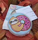 Грілка для рук дитяча багаторазова Лінивець з пончиком. Грілка сольова портативна для дітей і дорослих, фото 6