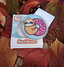 Грілка для рук дитяча багаторазова Лінивець з пончиком. Грілка сольова портативна для дітей і дорослих, фото 8