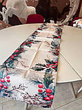 Новорічний ранер на стіл, новорічна серветка, бігунок на стіл на Новий рік, новорічний декор 33х182 см, фото 5